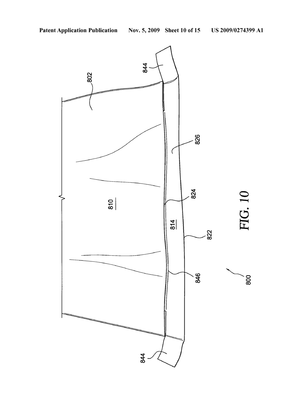 Adhesive closure strip for bulk material product bag - diagram, schematic, and image 11