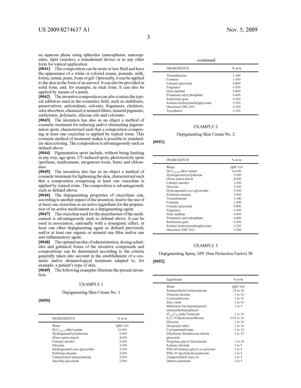 Depigmenting or Brigthening Cosmetic Composition at Least One Oxazolin as an Active Ingredient - diagram, schematic, and image 04