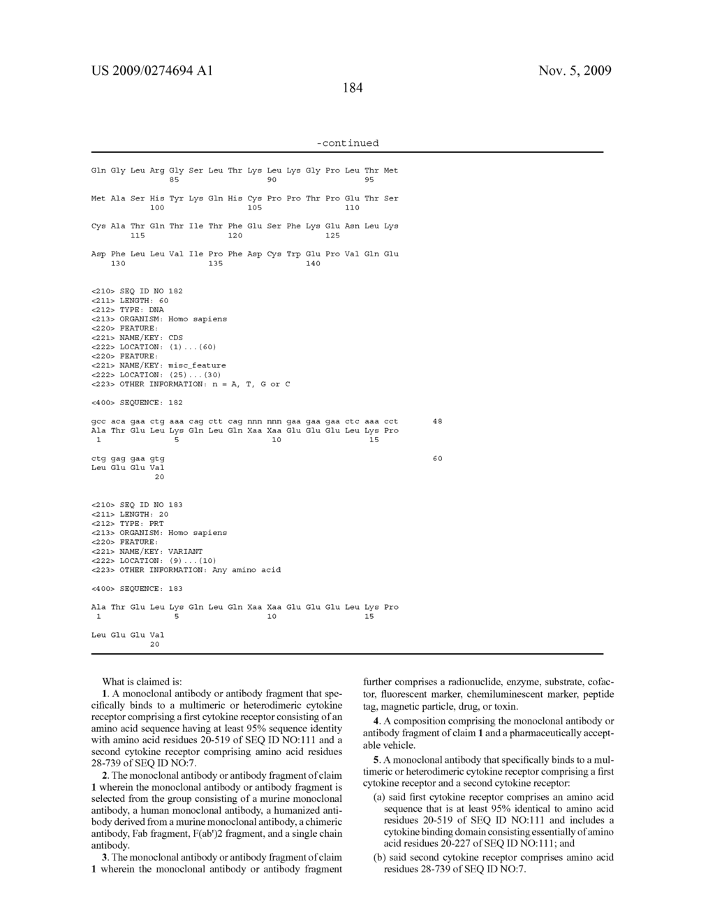 CYTOKINE RECEPTOR ZCYTOR17 MULTIMERS - diagram, schematic, and image 197