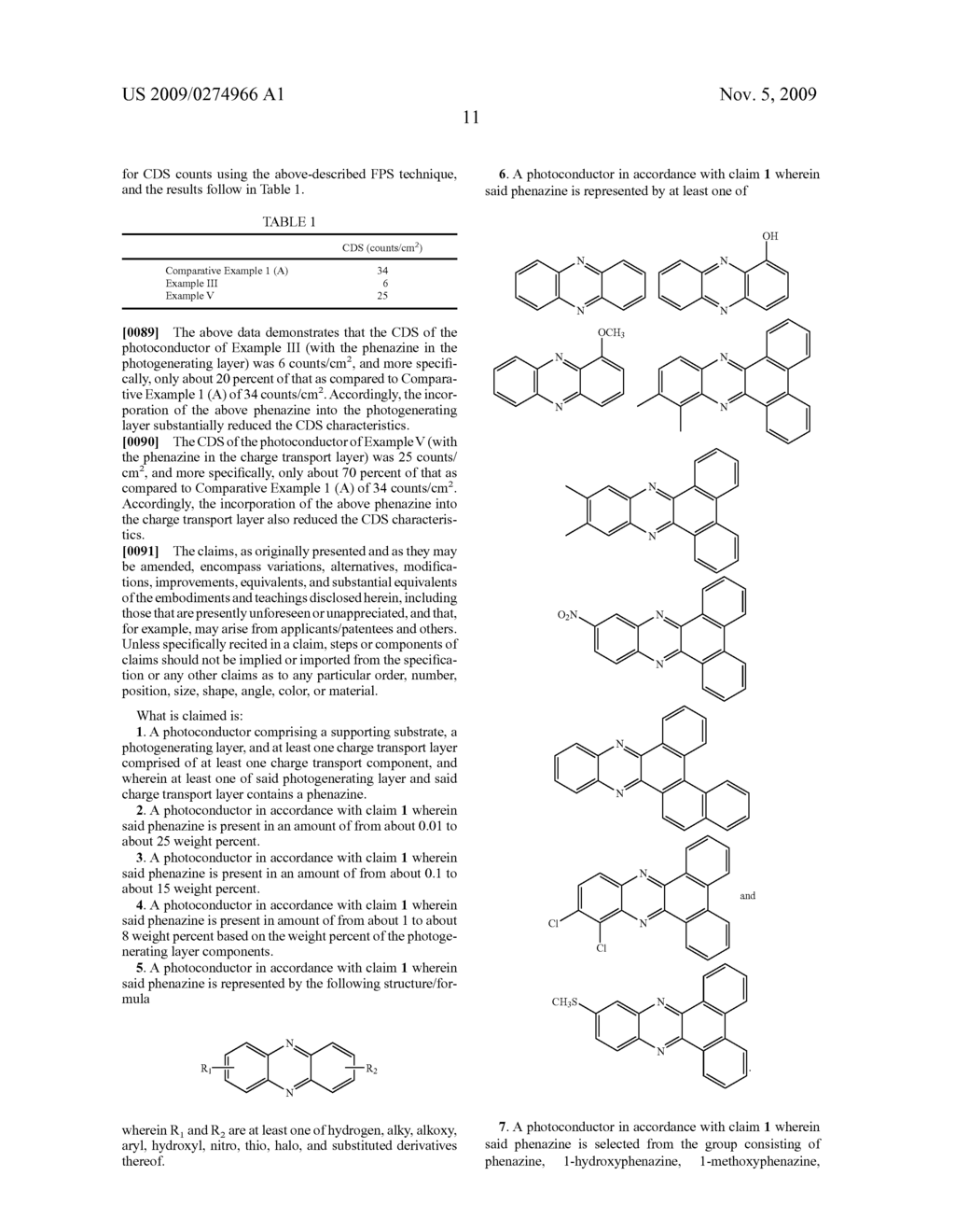 PHENAZINE CONTAINING PHOTOCONDUCTORS - diagram, schematic, and image 12