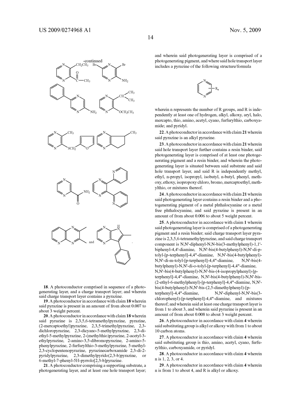 PYRAZINE CONTAINING CHARGE TRANSPORT LAYER PHOTOCONDUCTORS - diagram, schematic, and image 15