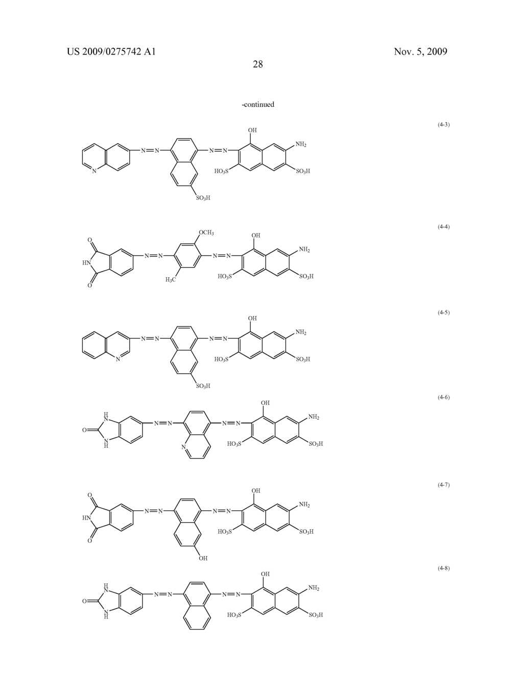 COLORING MATTER FOR ANISOTROPIC COLORING MATTER FILM, COMPOSITION COMPRISING SAID COLORING MATTER, ANISOTROPIC COLORING MATTER FILM, AND POLARIZING ELEMENT - diagram, schematic, and image 30