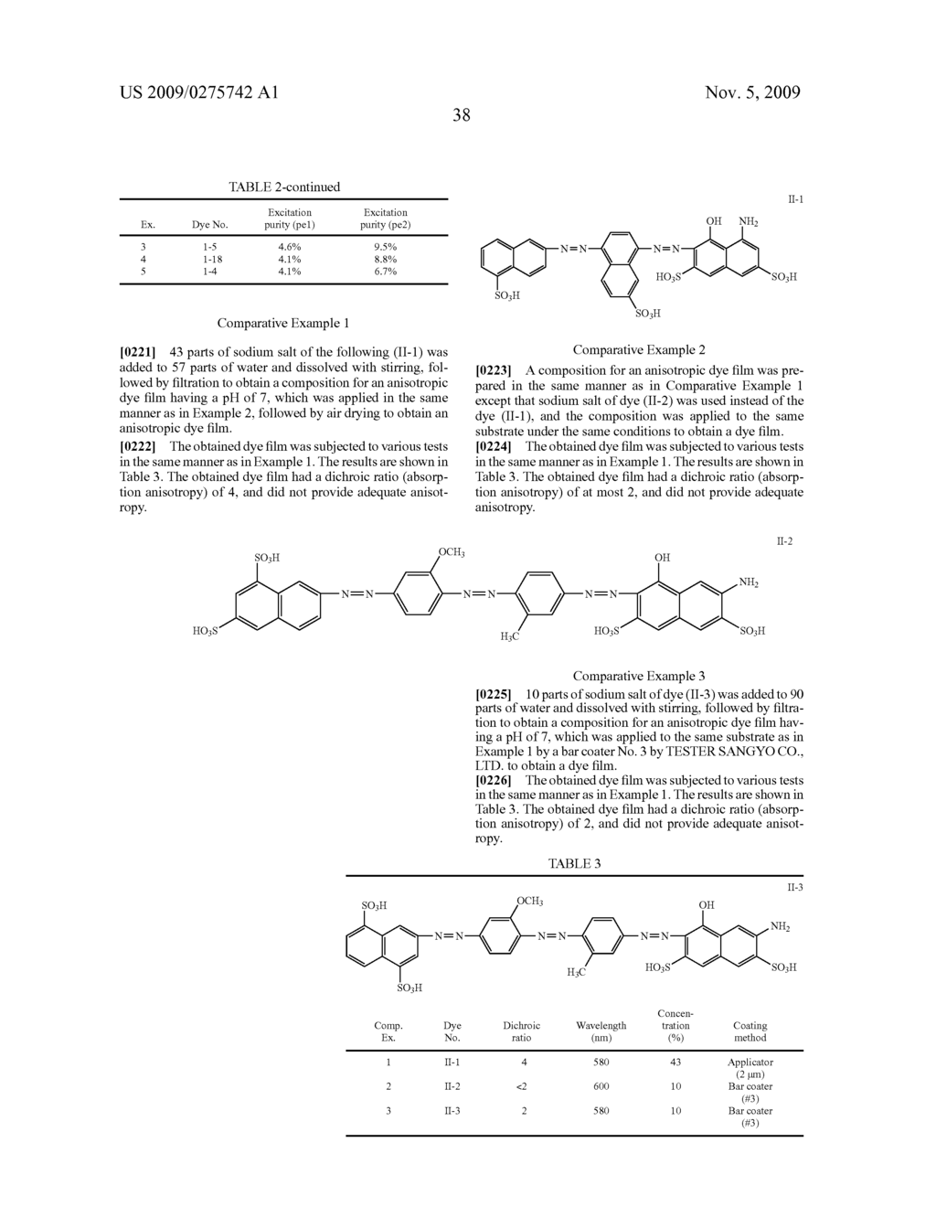 COLORING MATTER FOR ANISOTROPIC COLORING MATTER FILM, COMPOSITION COMPRISING SAID COLORING MATTER, ANISOTROPIC COLORING MATTER FILM, AND POLARIZING ELEMENT - diagram, schematic, and image 40