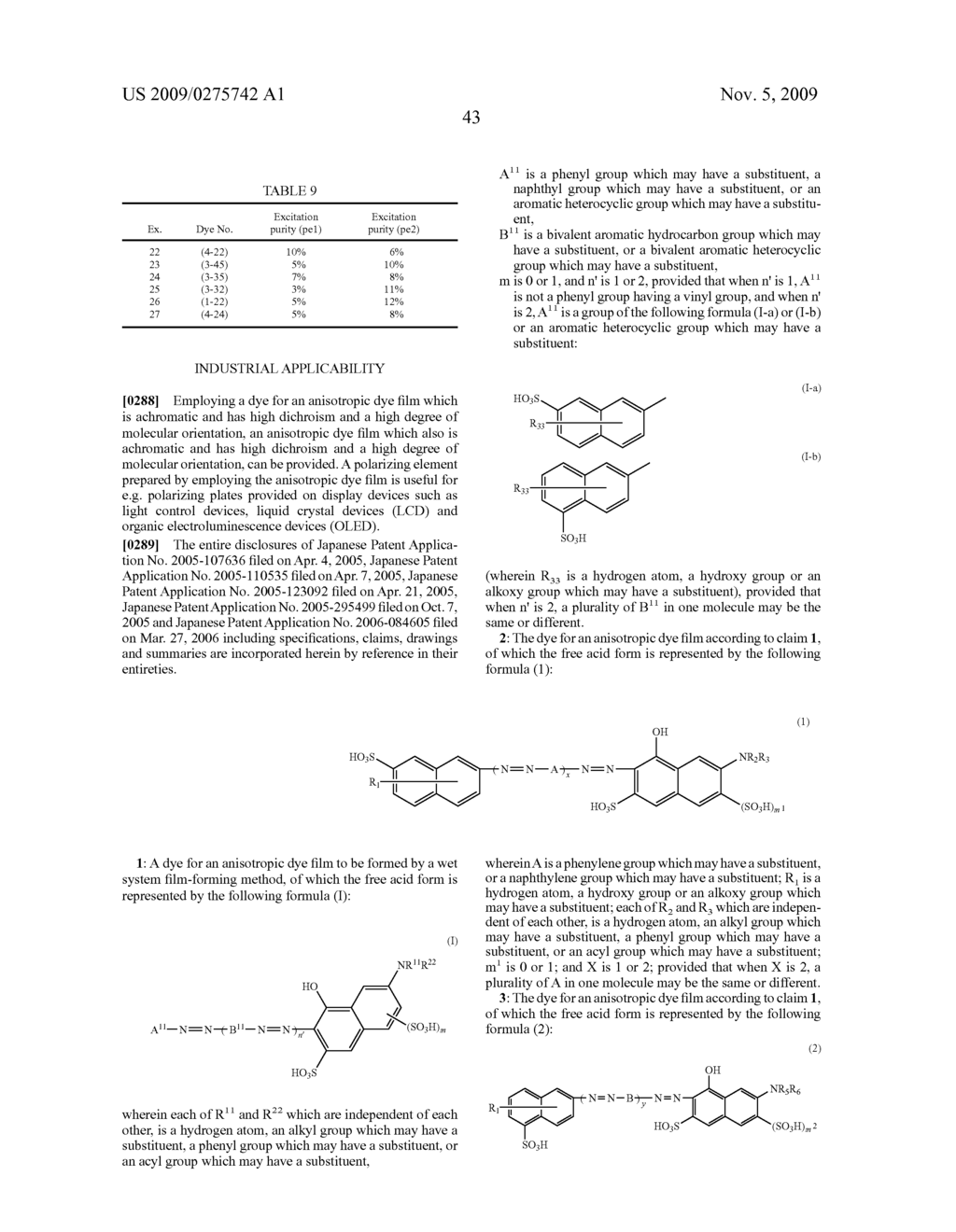 COLORING MATTER FOR ANISOTROPIC COLORING MATTER FILM, COMPOSITION COMPRISING SAID COLORING MATTER, ANISOTROPIC COLORING MATTER FILM, AND POLARIZING ELEMENT - diagram, schematic, and image 45