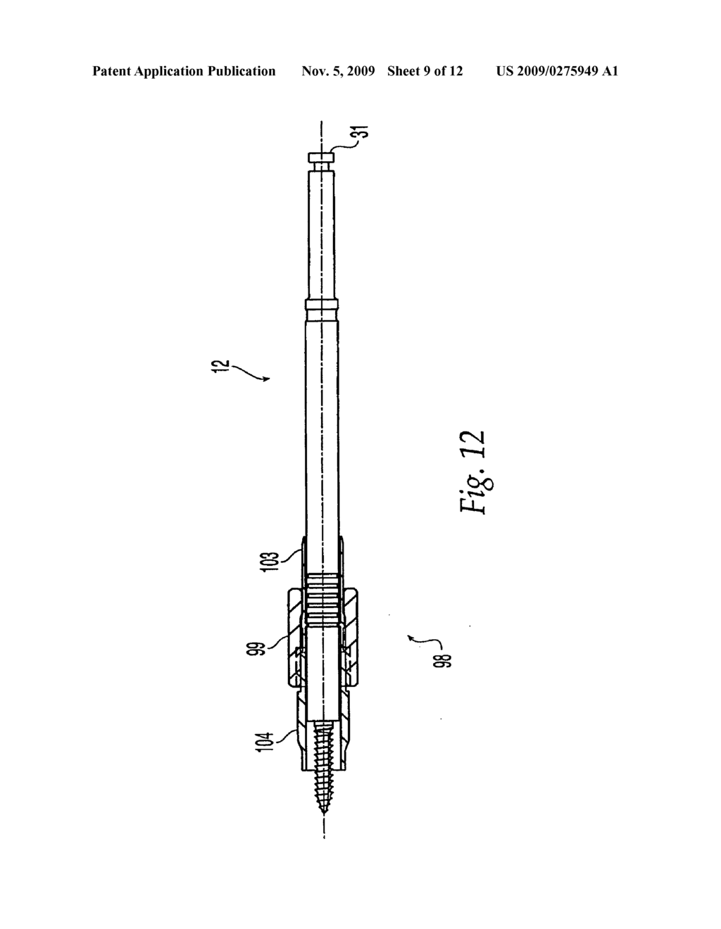 ADJUSTABLE LENGTH TAP AND METHOD FOR DRILLING AND TAPPING A BORE IN BONE - diagram, schematic, and image 10