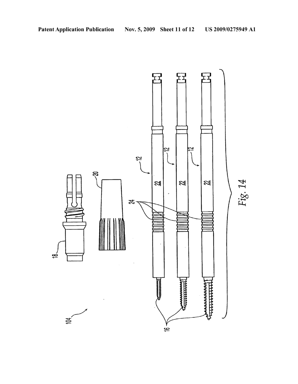 ADJUSTABLE LENGTH TAP AND METHOD FOR DRILLING AND TAPPING A BORE IN BONE - diagram, schematic, and image 12