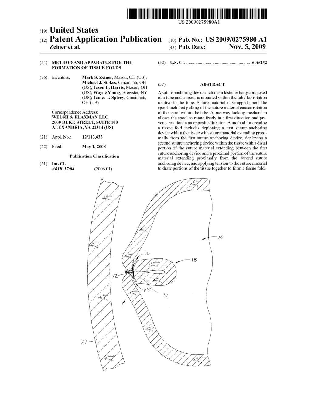 METHOD AND APPARATUS FOR THE FORMATION OF TISSUE FOLDS - diagram, schematic, and image 01