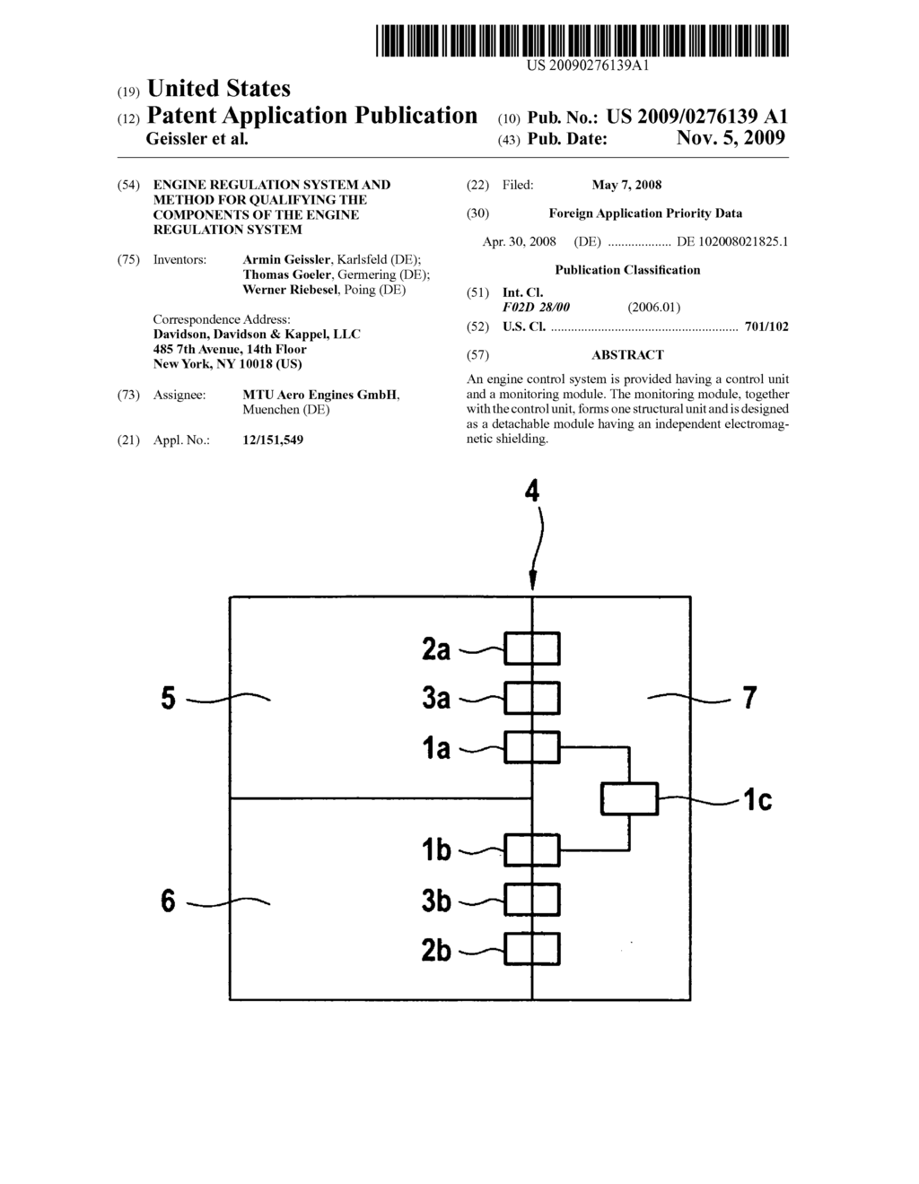 Engine regulation system and method for qualifying the components of the engine regulation system - diagram, schematic, and image 01