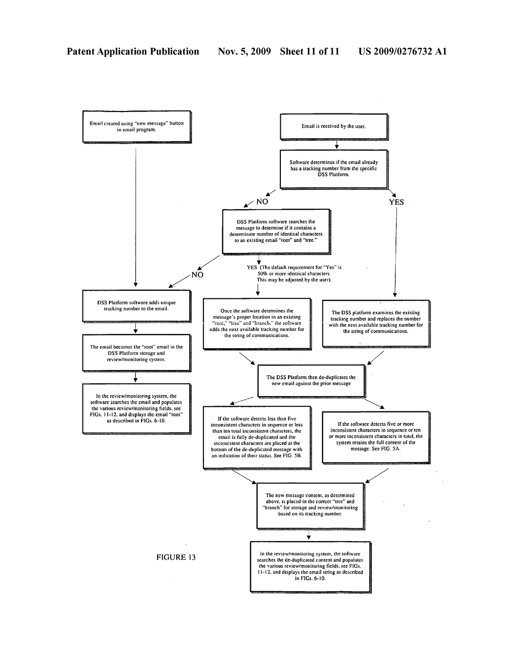 SYSTEM AND METHOD FOR STORAGE, DISPLAY AND REVIEW OF ELECTRONIC MAIL AND ATTACHMENTS - diagram, schematic, and image 12