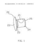 Fastener that is combined with and detached from a name plate and a hanging strap easily and quickly diagram and image