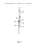 Fastener that is combined with and detached from a name plate and a hanging strap easily and quickly diagram and image