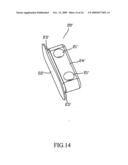 Fastener that is combined with and detached from a name plate and a hanging strap easily and quickly diagram and image