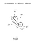 Fastener that is combined with and detached from a name plate and a hanging strap easily and quickly diagram and image