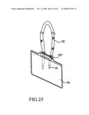 Fastener that is combined with and detached from a name plate and a hanging strap easily and quickly diagram and image