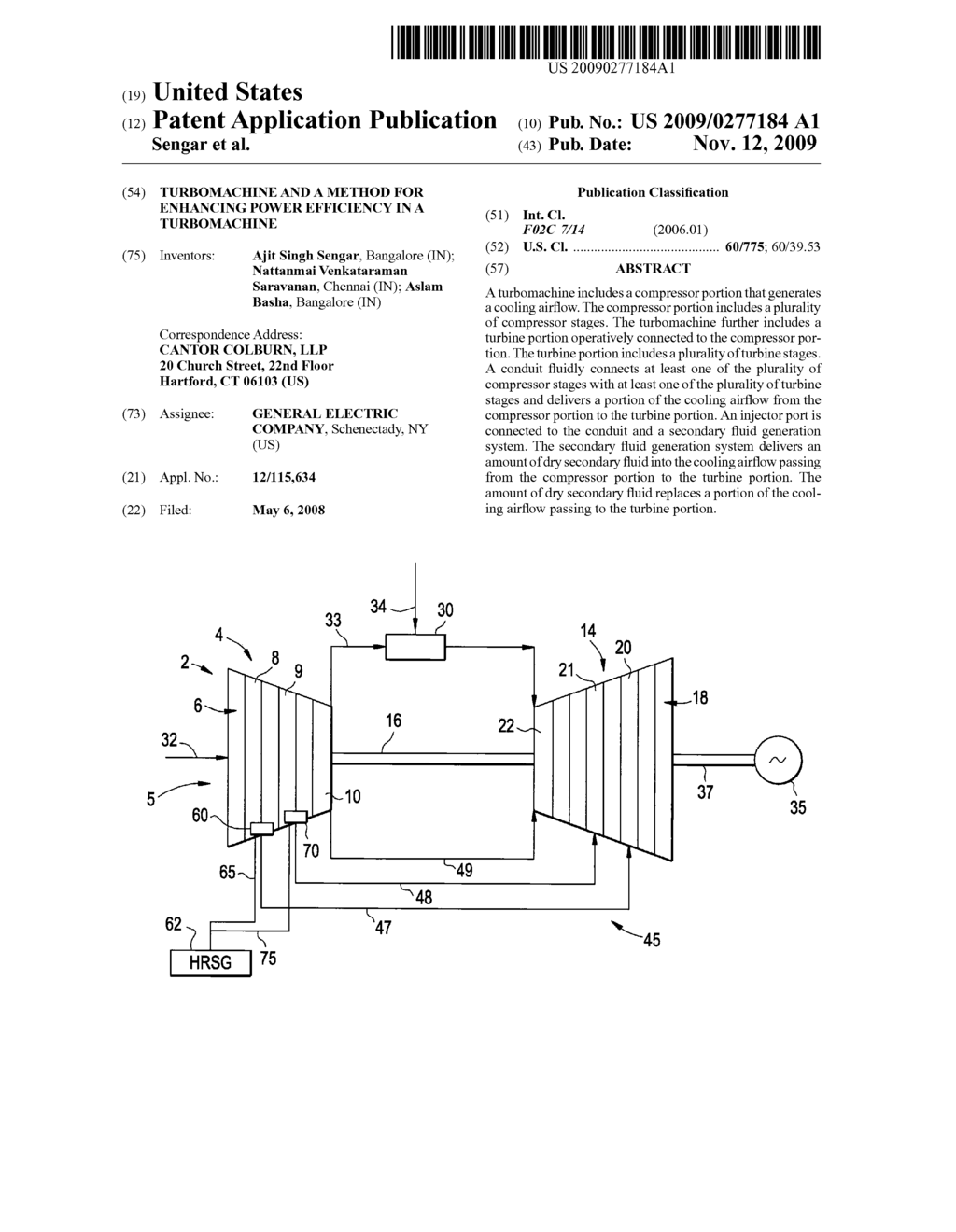 TURBOMACHINE AND A METHOD FOR ENHANCING POWER EFFICIENCY IN A TURBOMACHINE - diagram, schematic, and image 01