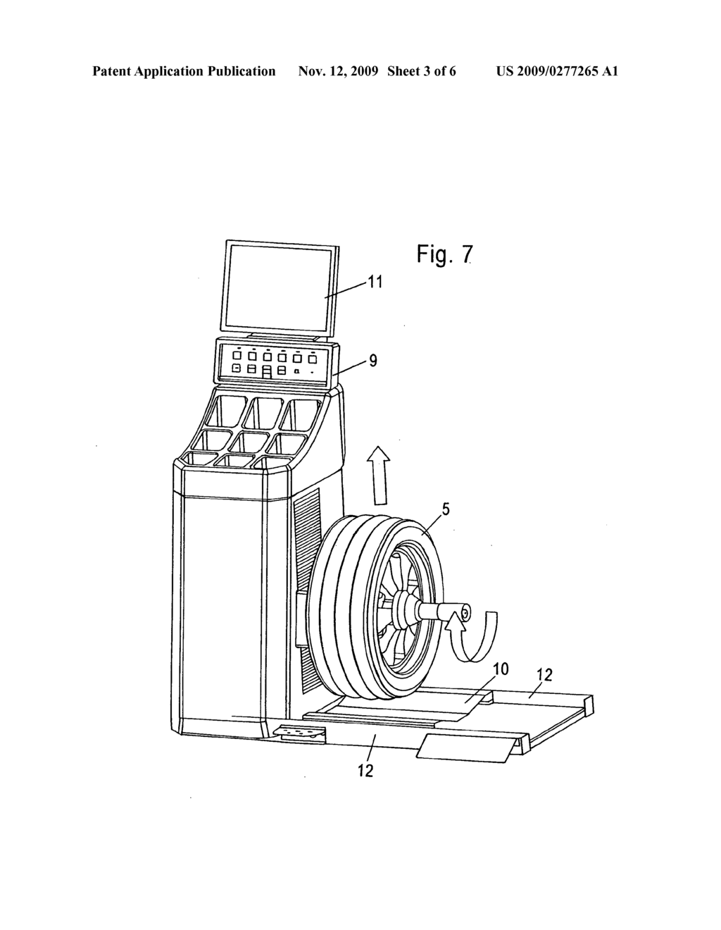 APPPARATUS FOR MEASURING FORCES GENERATED BY AN UNBALANCE OF A VEHICLE WHEEL - diagram, schematic, and image 04