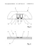 GLASS PANE HAVING SOLDERED ELECTRICAL TERMINAL CONNECTIONS diagram and image