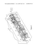 Mobile module for transportating a carrier from a first modular line to second modular line diagram and image