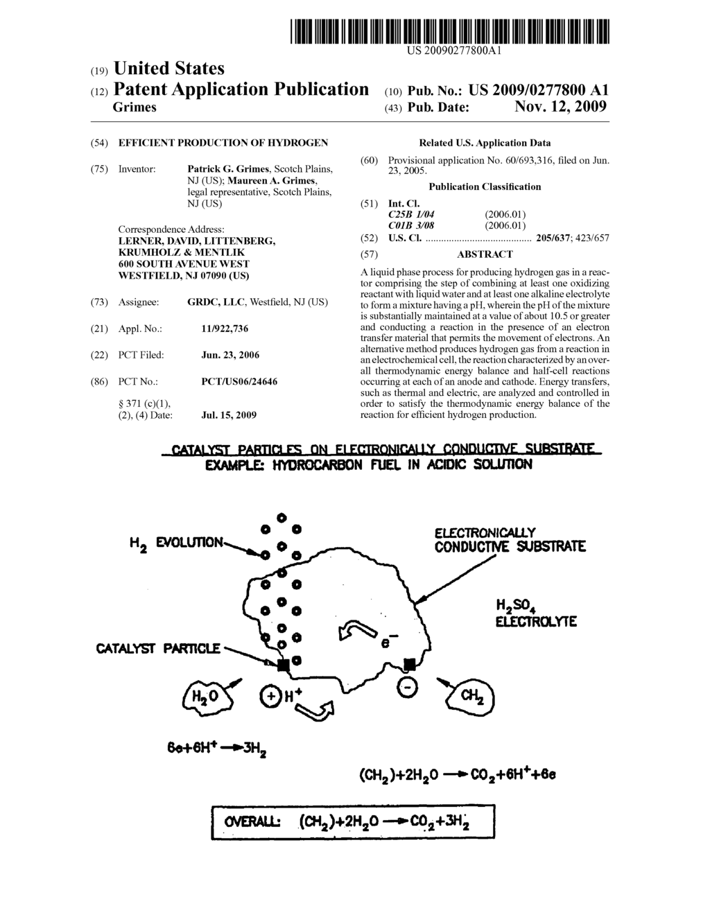 Efficient Production of Hydrogen - diagram, schematic, and image 01