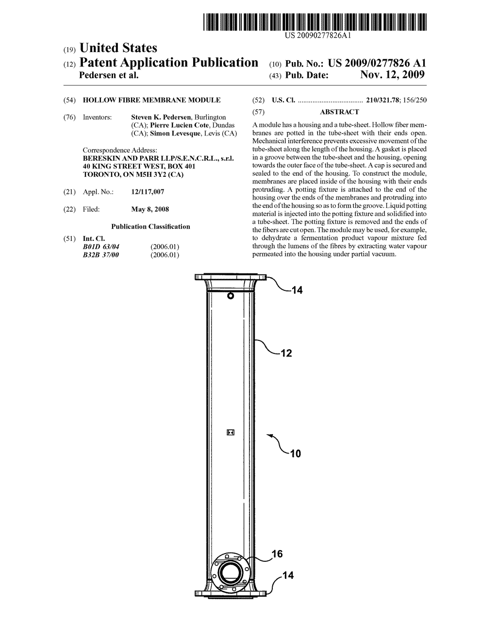 HOLLOW FIBRE MEMBRANE MODULE - diagram, schematic, and image 01