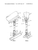 Attachment for baluster for stair, balcony or landing rails for both adjustable and fixed railings diagram and image