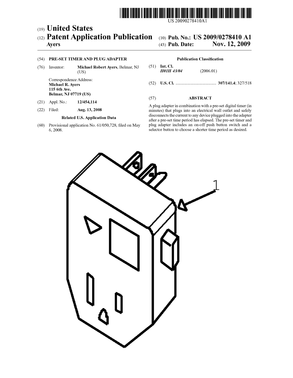 Pre-Set Timer and Plug Adapter - diagram, schematic, and image 01