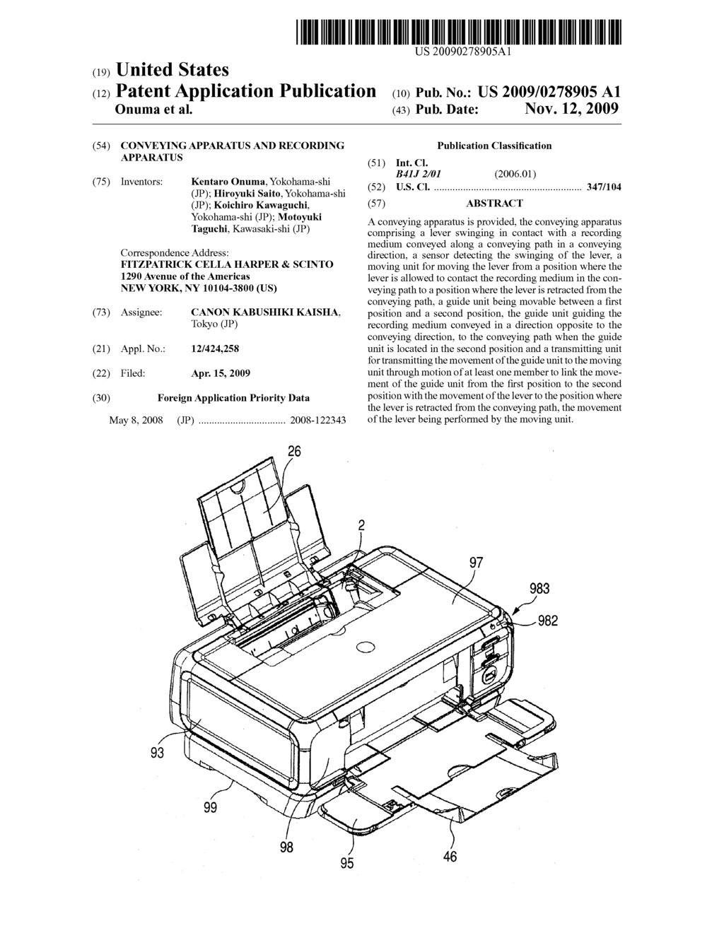 CONVEYING APPARATUS AND RECORDING APPARATUS - diagram, schematic, and image 01