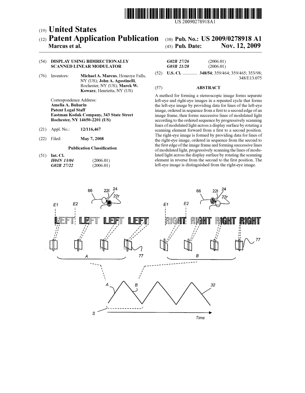 DISPLAY USING BIDIRECTIONALLY SCANNED LINEAR MODULATOR - diagram, schematic, and image 01