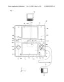 Hand-held imaging apparatus and storage medium storing program diagram and image