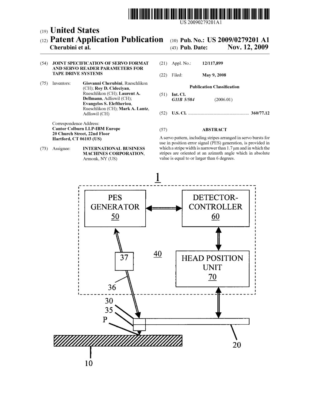 JOINT SPECIFICATION OF SERVO FORMAT AND SERVO READER PARAMETERS FOR TAPE DRIVE SYSTEMS - diagram, schematic, and image 01