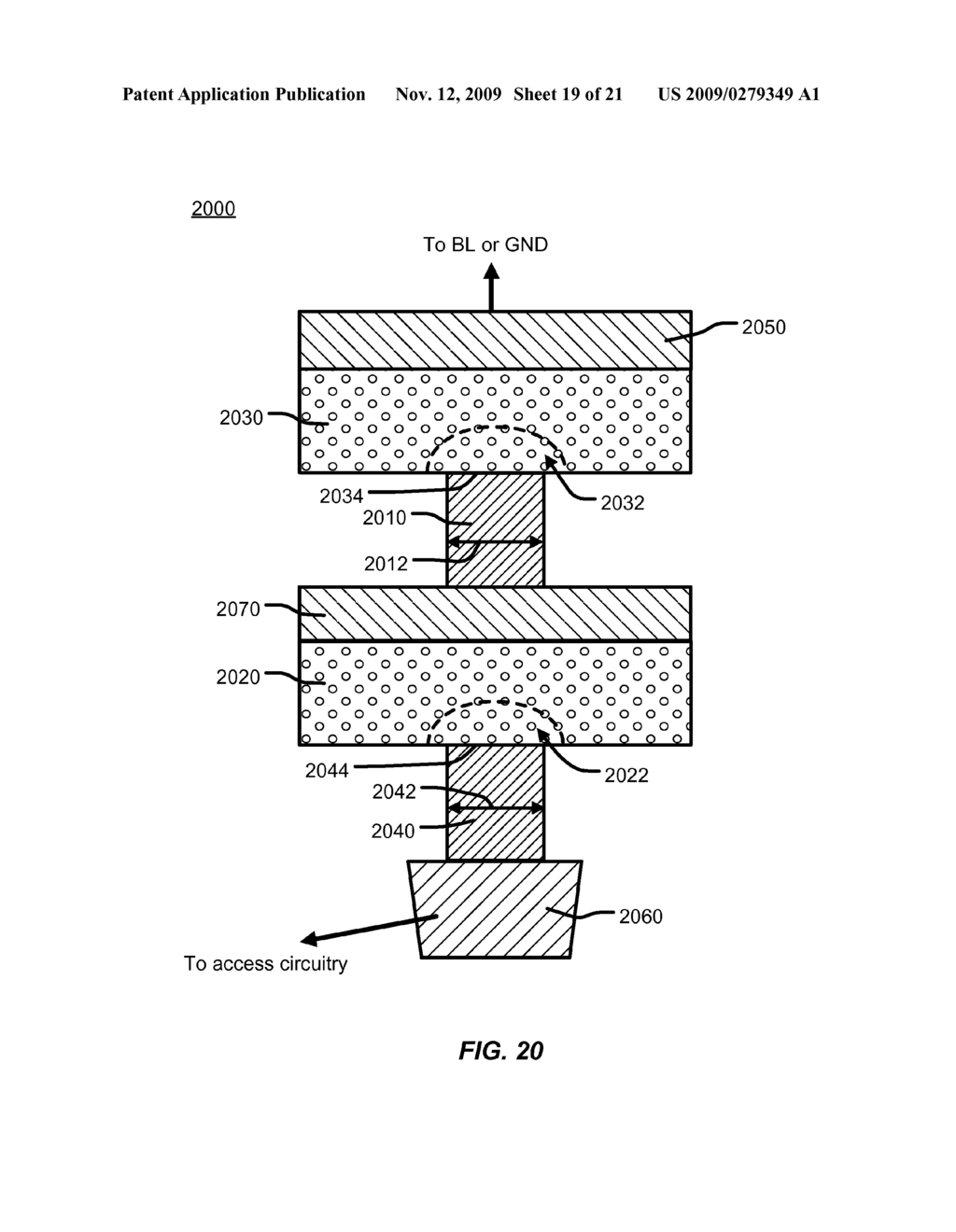 PHASE CHANGE DEVICE HAVING TWO OR MORE SUBSTANTIAL AMORPHOUS REGIONS IN HIGH RESISTANCE STATE - diagram, schematic, and image 20