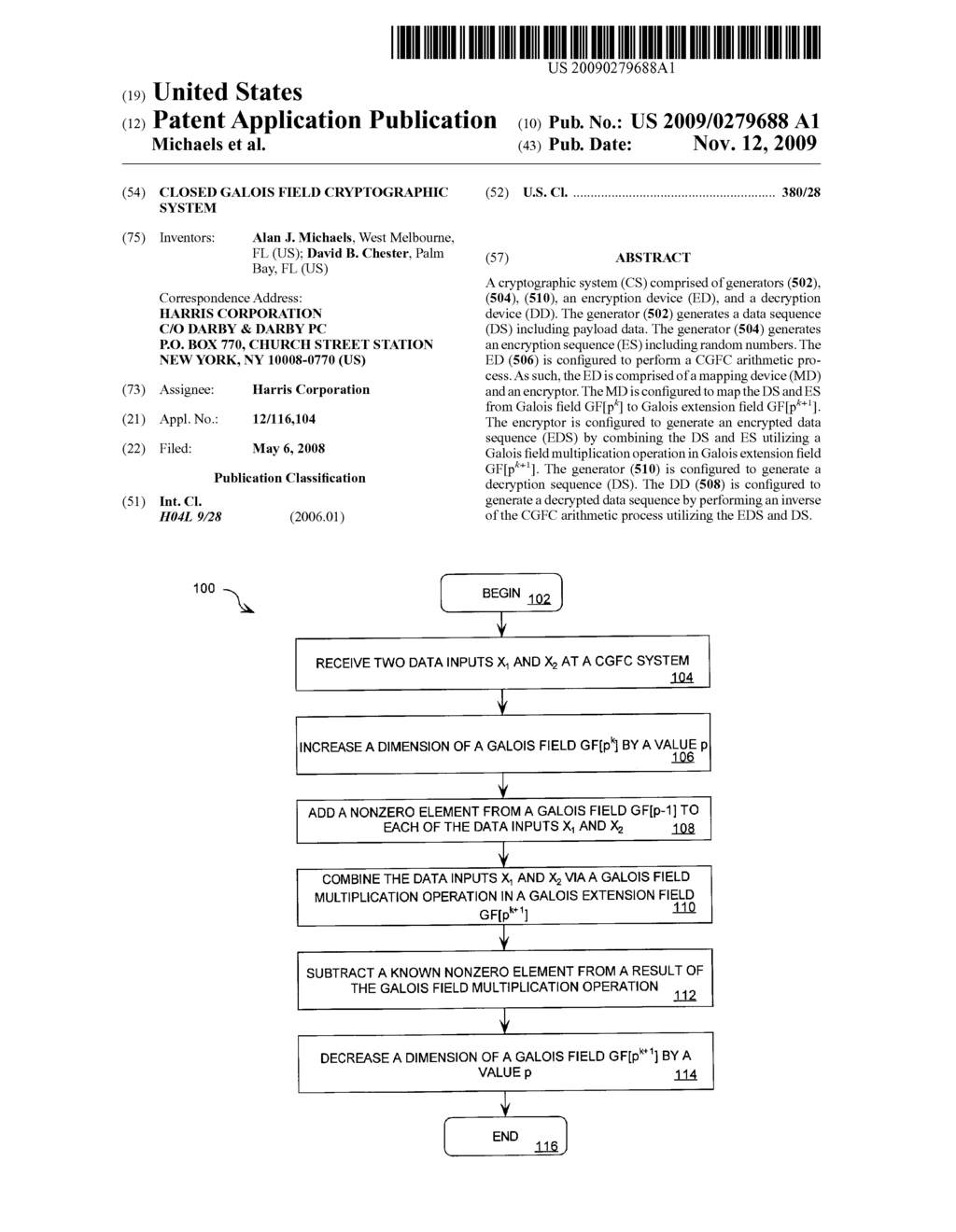 CLOSED GALOIS FIELD CRYPTOGRAPHIC SYSTEM - diagram, schematic, and image 01