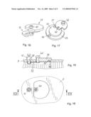 Device for fastening an object on a flat carrier,particularly for furniture diagram and image