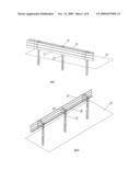 DEFORMABLE DIVIDER FOR A VEHICLE IMPACT SAFETY BARRIER, OF THE TYPE THAT IS USED BETWEEN A VERTICAL SUPPORT-OR POST-FIXING ELEMENT AND A HORIZONTAL IMPACT OR RAILING ELEMENT diagram and image