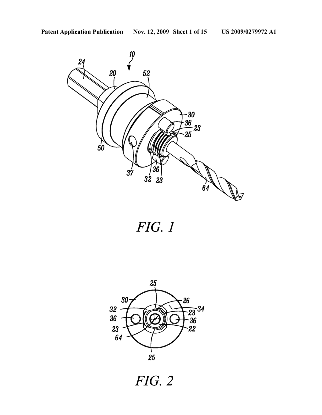 QUICK CHANGE ARBOR, HOLE CUTTER, AND METHOD - diagram, schematic, and image 02