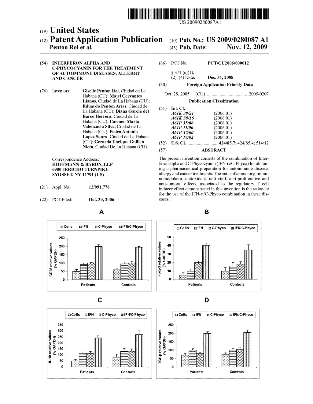 Interferon AlPha And C-Phycocyanin For The Treatment Of Autoimmune Diseases, Allergy And Cancer - diagram, schematic, and image 01