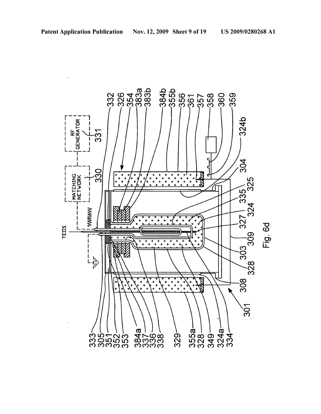 Method and apparatus for application of thin coatings from plasma onto inner surfaces of hollow containers - diagram, schematic, and image 10