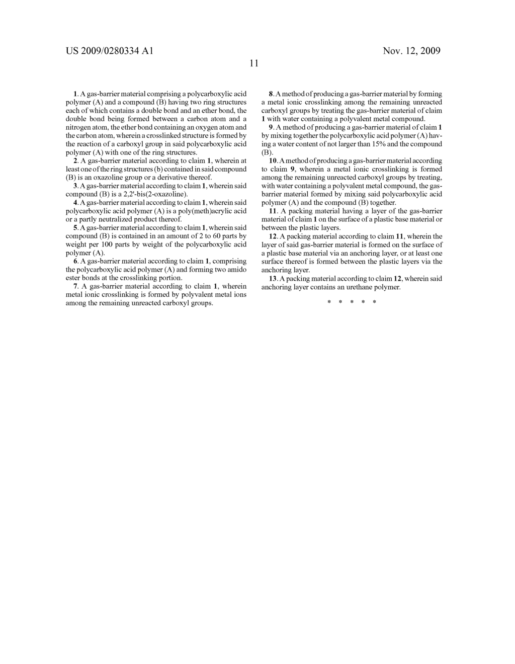 GAS-BARRIER MATERIAL, METHOD OF PRODUCING THE SAME AND GAS-BARRIER PACKING MATERIAL - diagram, schematic, and image 14