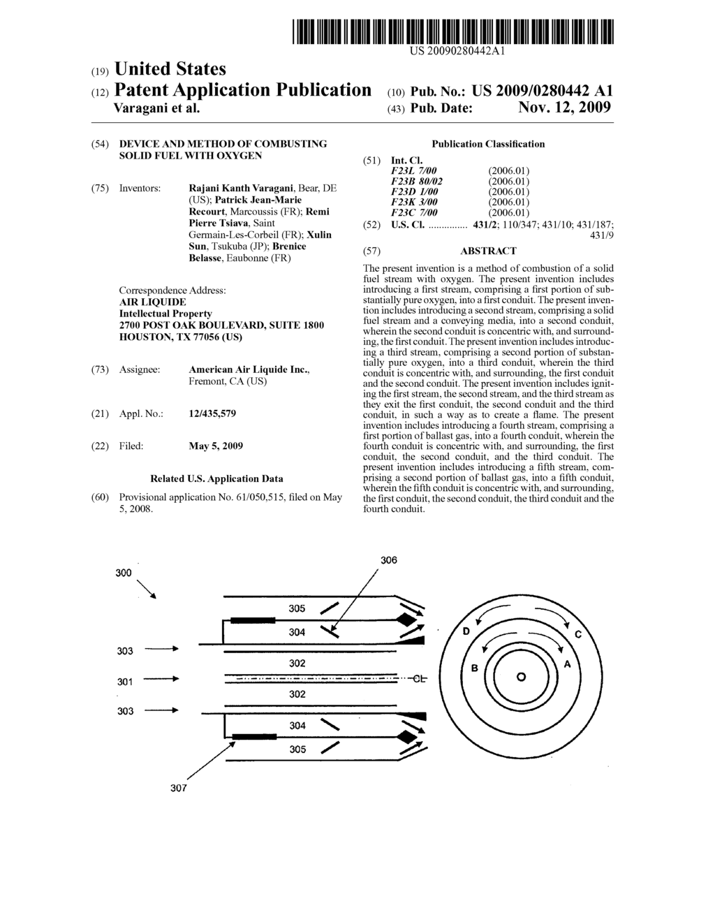 Device And Method Of Combusting Solid Fuel With Oxygen - diagram, schematic, and image 01