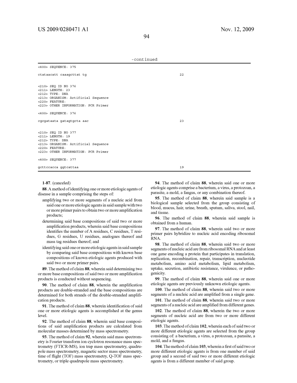 METHODS FOR RAPID IDENTIFICATION OF PATHOGENS IN HUMANS AND ANIMALS - diagram, schematic, and image 133