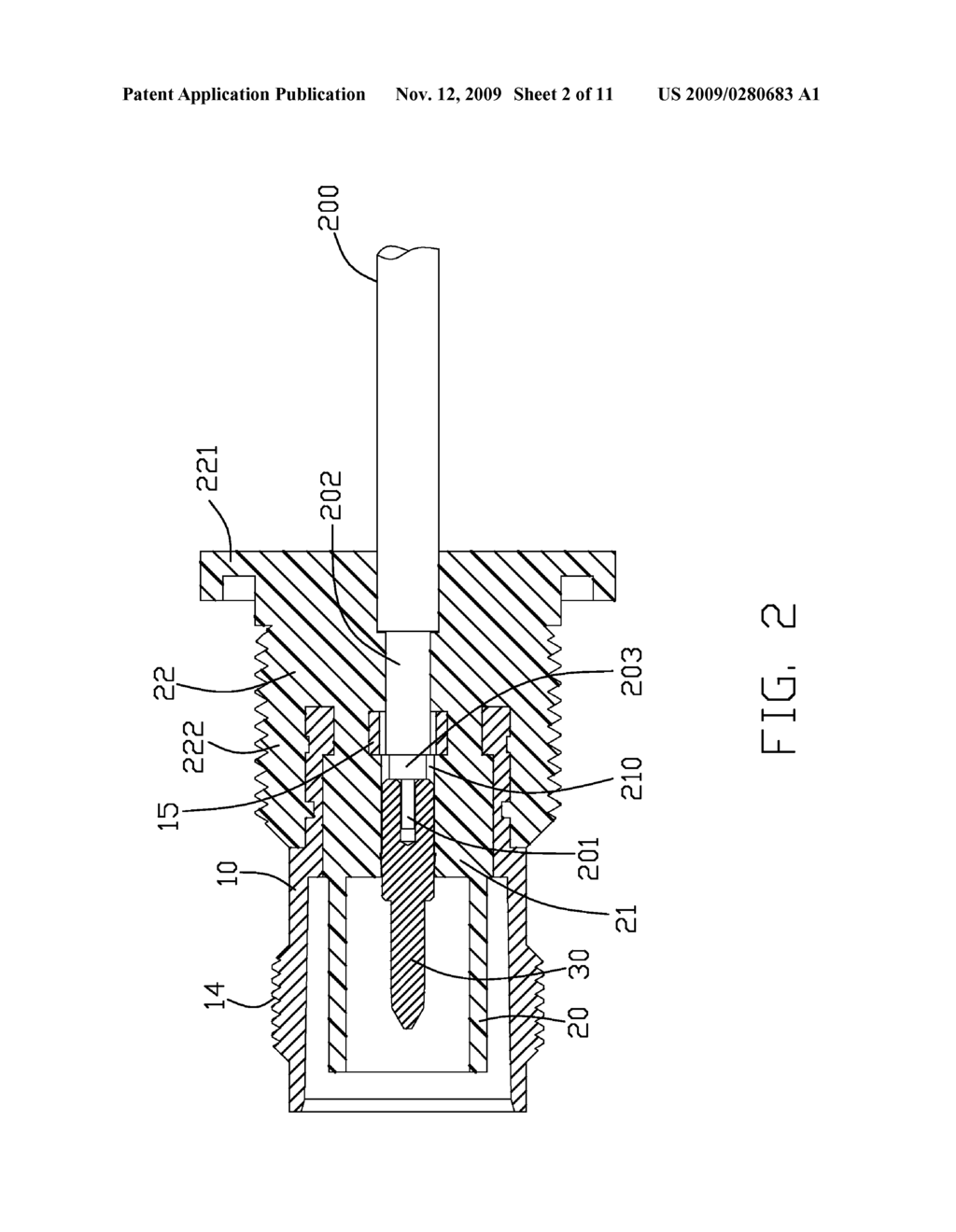 COAXIAL CONNECTOR HAVING AN INTEGRATED INSULATIVE MEMBER - diagram, schematic, and image 03