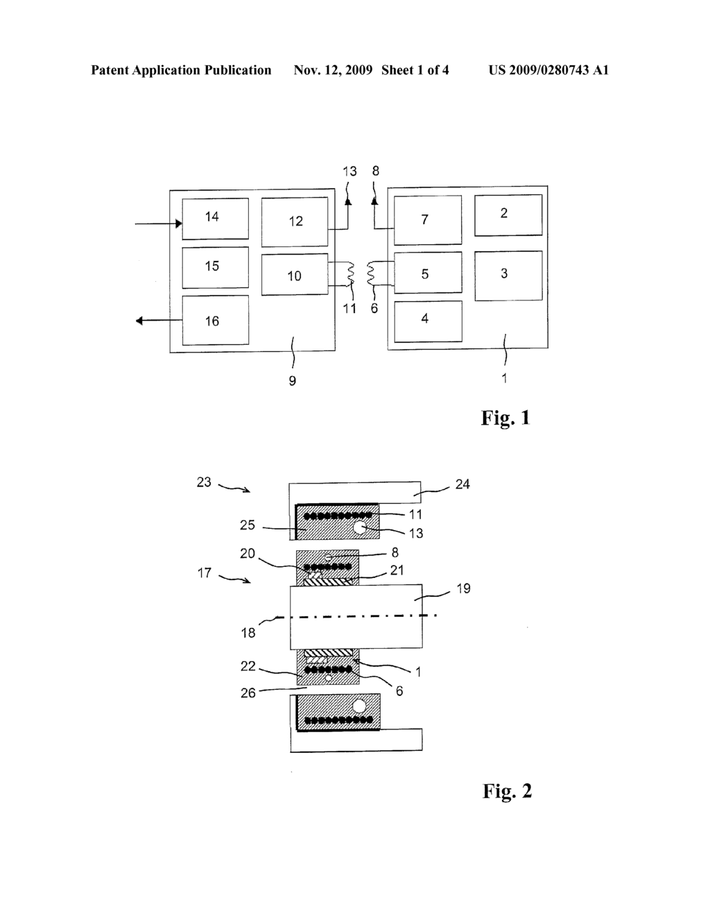 DEVICE FOR THE WIRELESS TRANSMISSION OF SIGNALS BETWEEN TWO PARTS OF A PROCESSING MACHINE - diagram, schematic, and image 02