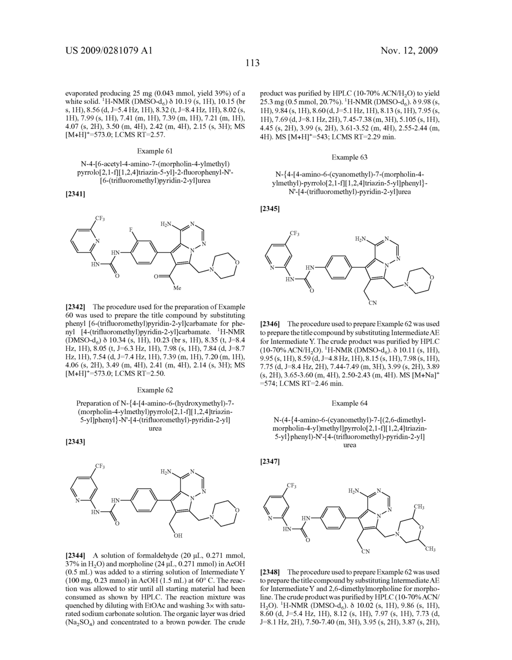 Substituted 4-Amino-Pyrrolotriazine Derivatives Useful for Treating Hyper-Proliferative Disorders and Diseases Associated With Angiogenesis - diagram, schematic, and image 114