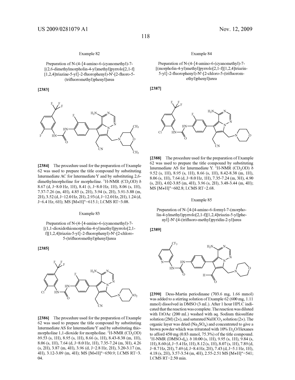 Substituted 4-Amino-Pyrrolotriazine Derivatives Useful for Treating Hyper-Proliferative Disorders and Diseases Associated With Angiogenesis - diagram, schematic, and image 119
