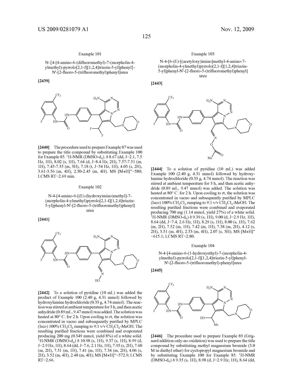 Substituted 4-Amino-Pyrrolotriazine Derivatives Useful for Treating Hyper-Proliferative Disorders and Diseases Associated With Angiogenesis - diagram, schematic, and image 126