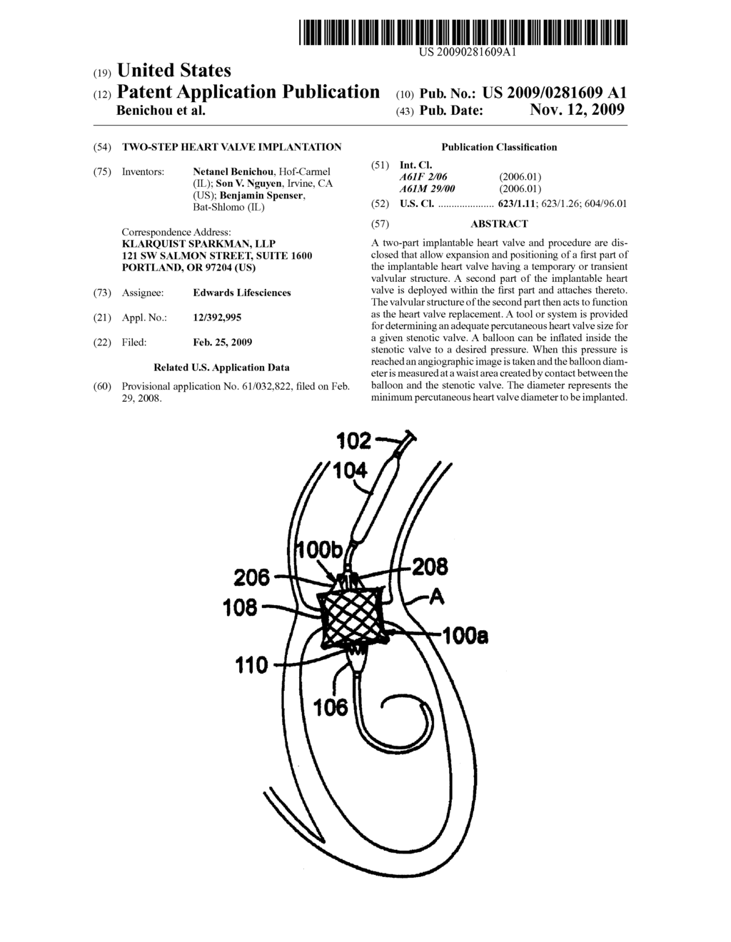 TWO-STEP HEART VALVE IMPLANTATION - diagram, schematic, and image 01