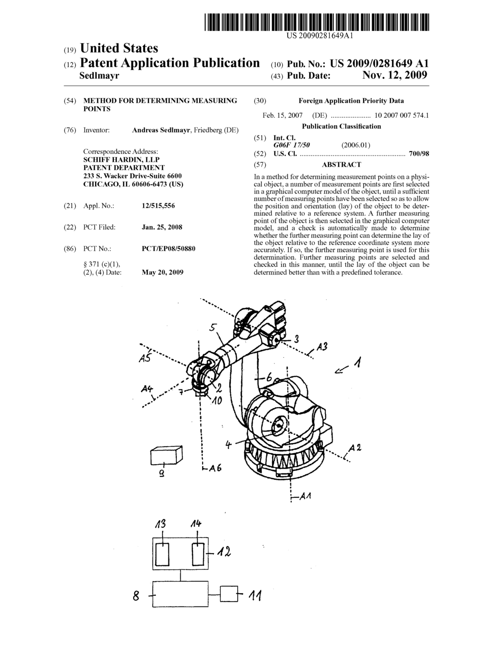 METHOD FOR DETERMINING MEASURING POINTS - diagram, schematic, and image 01