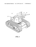 Gunshot detection stabilized turret robot diagram and image