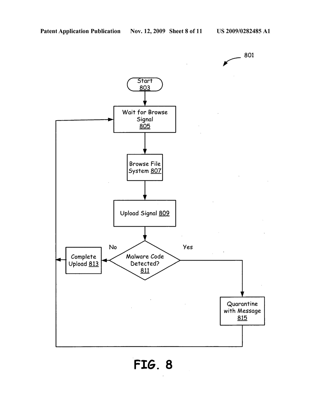 NETWORK BROWSER BASED VIRUS DETECTION - diagram, schematic, and image 09