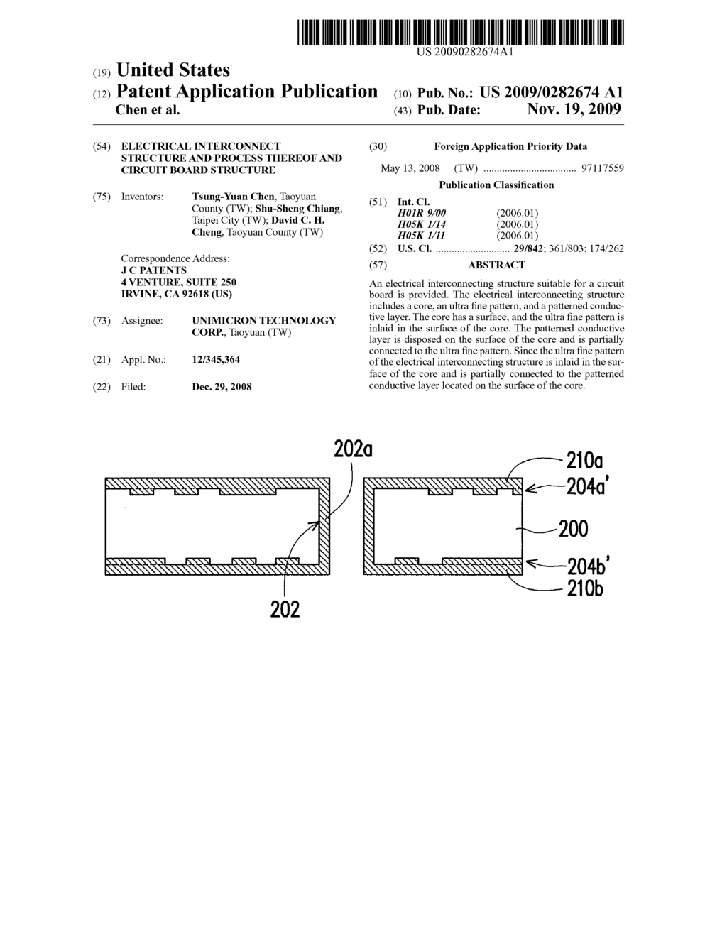 ELECTRICAL INTERCONNECT STRUCTURE AND PROCESS THEREOF AND CIRCUIT BOARD STRUCTURE - diagram, schematic, and image 01